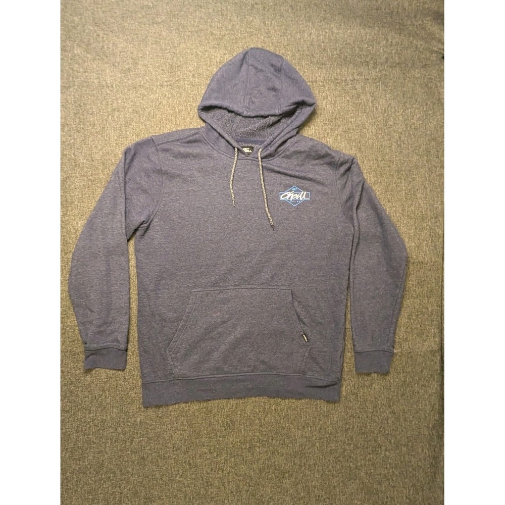Oneill Hoodie Men XL Gray Pullover Sweatshirt Script Spellout Skate Surf Adult